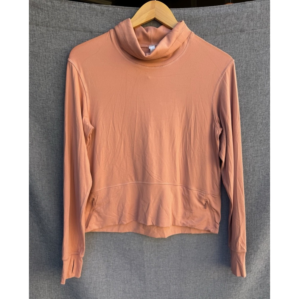 Lululemon Sz 4 Ready to Rulu Pullover High Funnel Neck Pink Savannah